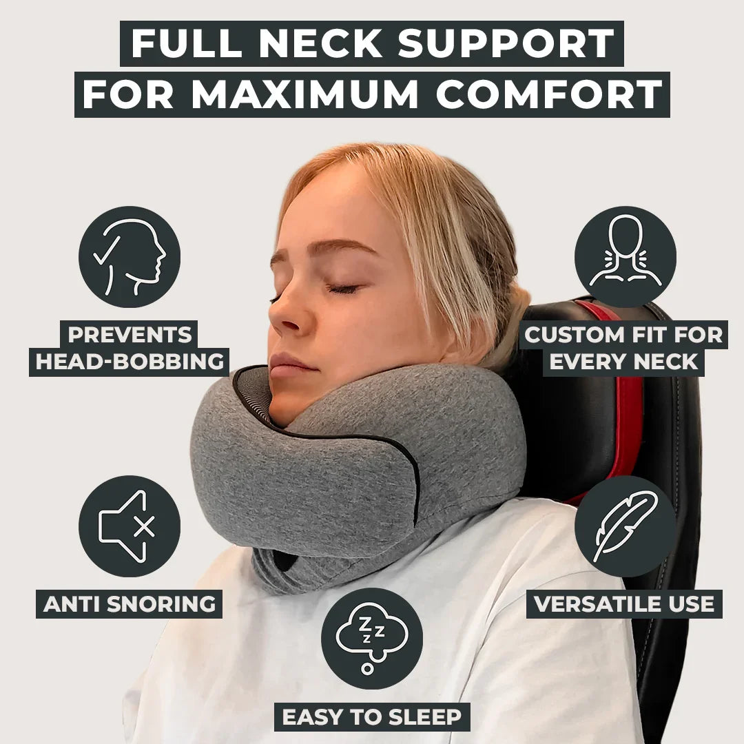 Adjustable Memory Foam Travel Neck Pillow