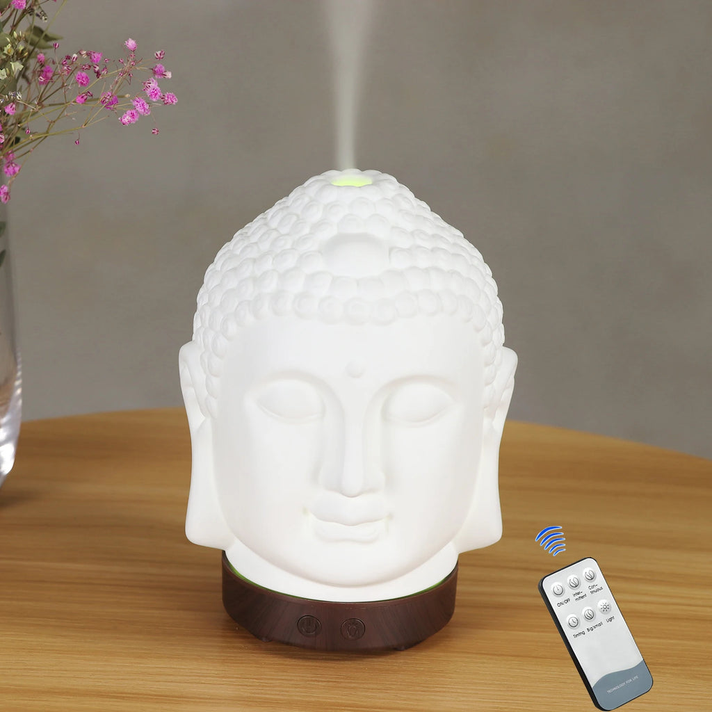 Wifi Control Air Humidifier Aroma Essential Oil Diffuser 7 Colors LED Night Light Cool Buddha Mist Maker Aromatherapy For Home
