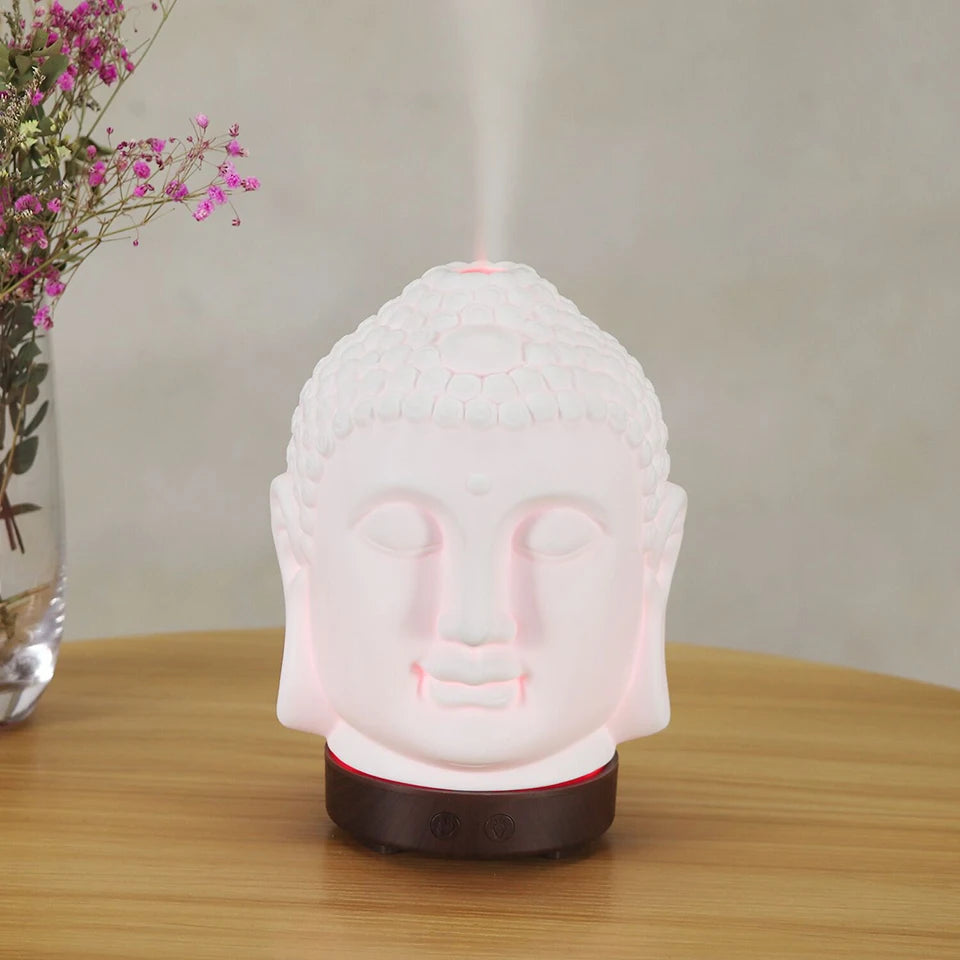 Wifi Control Air Humidifier Aroma Essential Oil Diffuser 7 Colors LED Night Light Cool Buddha Mist Maker Aromatherapy For Home