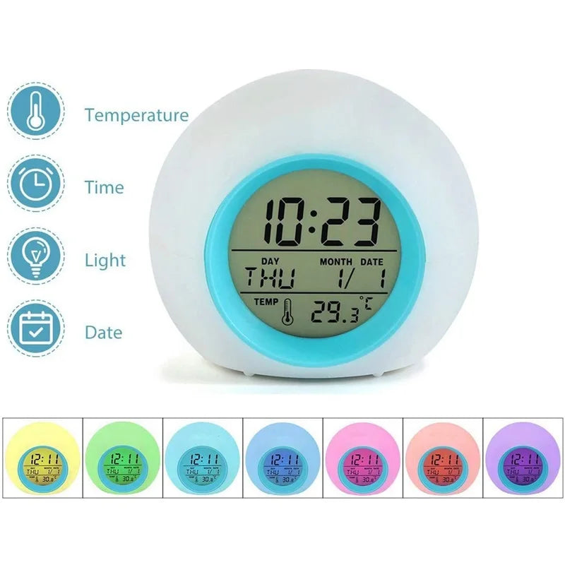 Kids Digital Alarm Clock with Night Light