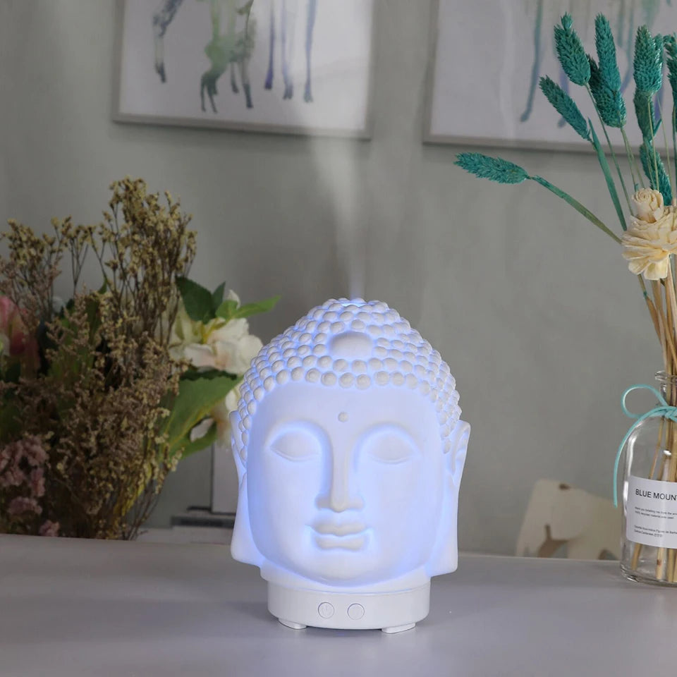 Wifi Control Air Humidifier Aroma Essential Oil Diffuser 7 Colors LED Night Light Cool Buddha Mist Maker Aromatherapy For Home