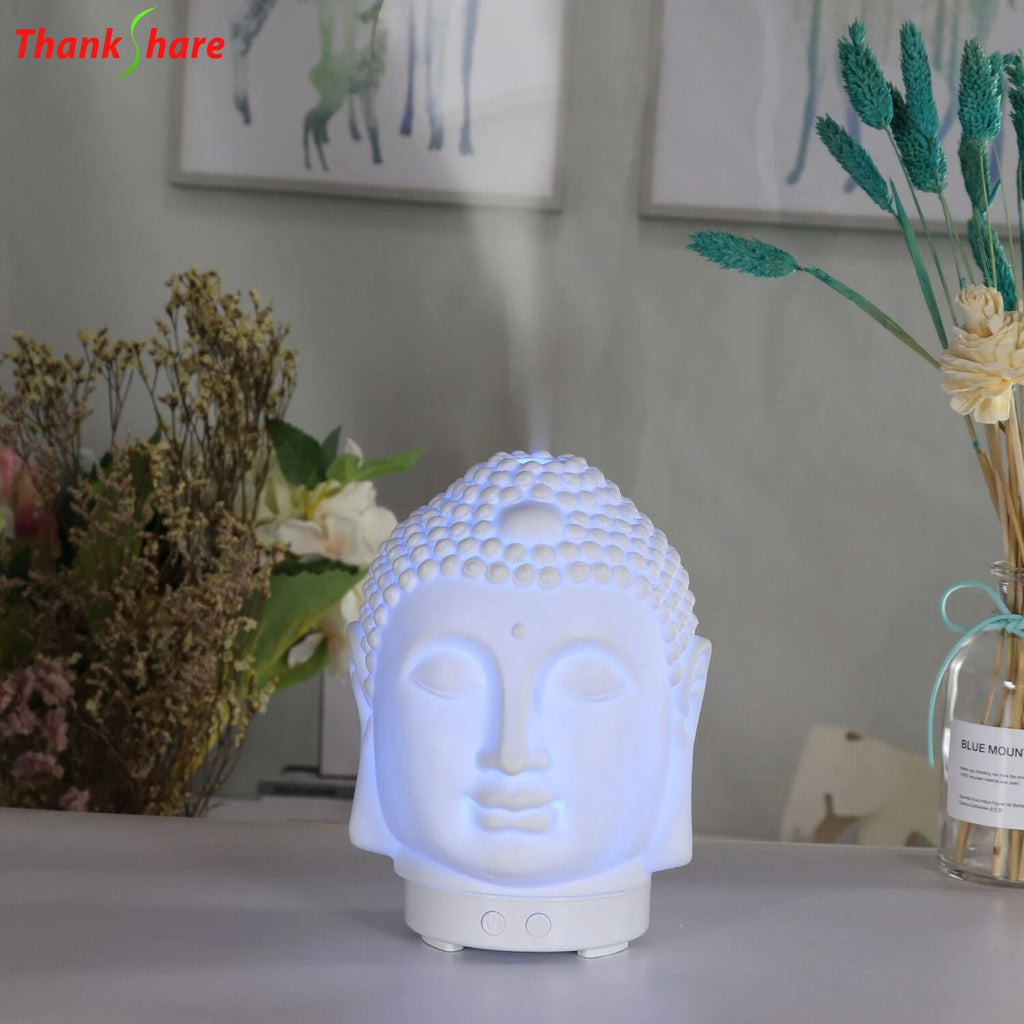 Wifi Control Air Humidifier Aroma Essential Oil Diffuser 7 Colors LED Night Light Cool Buddha Mist Maker Aromatherapy For Home