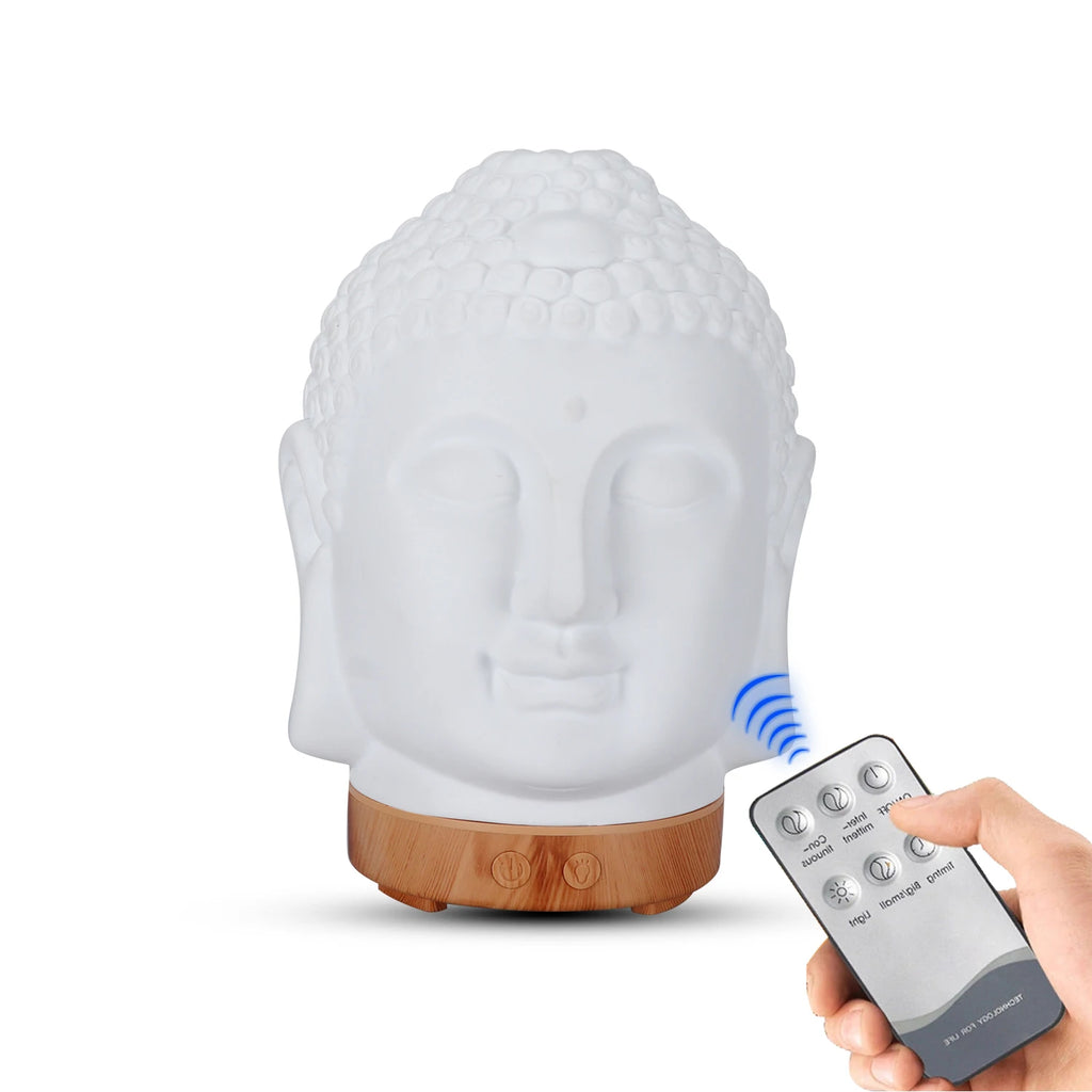 Wifi Control Air Humidifier Aroma Essential Oil Diffuser 7 Colors LED Night Light Cool Buddha Mist Maker Aromatherapy For Home