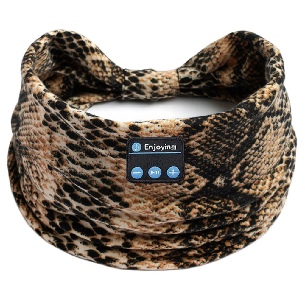 Wireless Leopard Sleep Headband Headphones