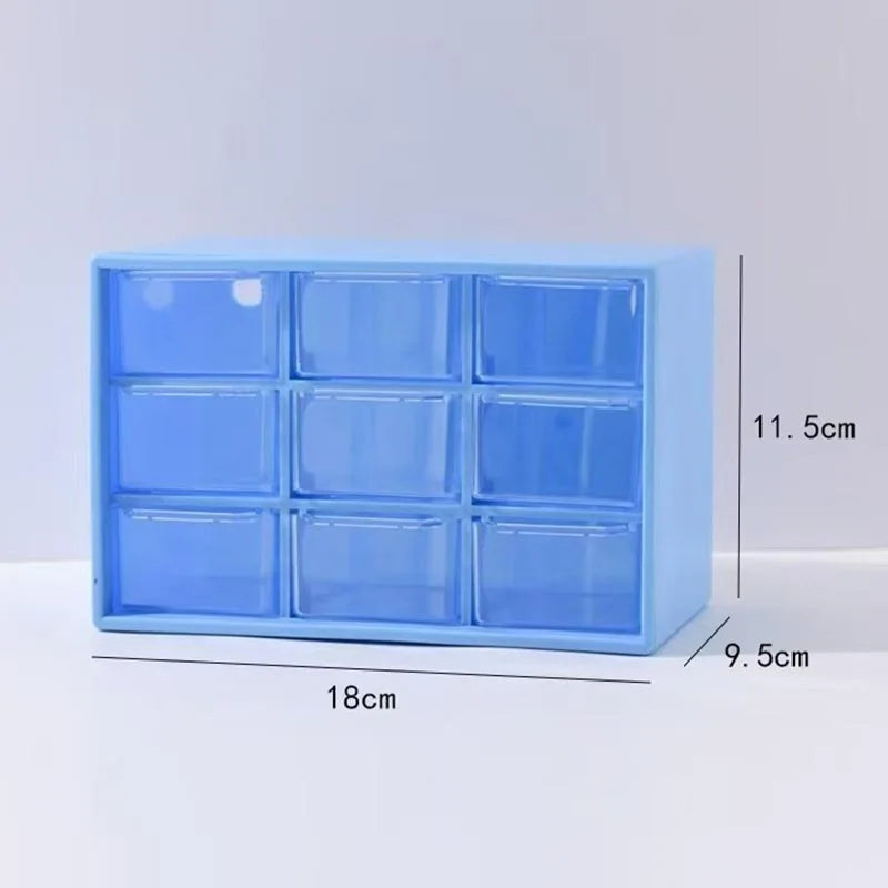 9-Grid Transparent Desk Drawer Organizer