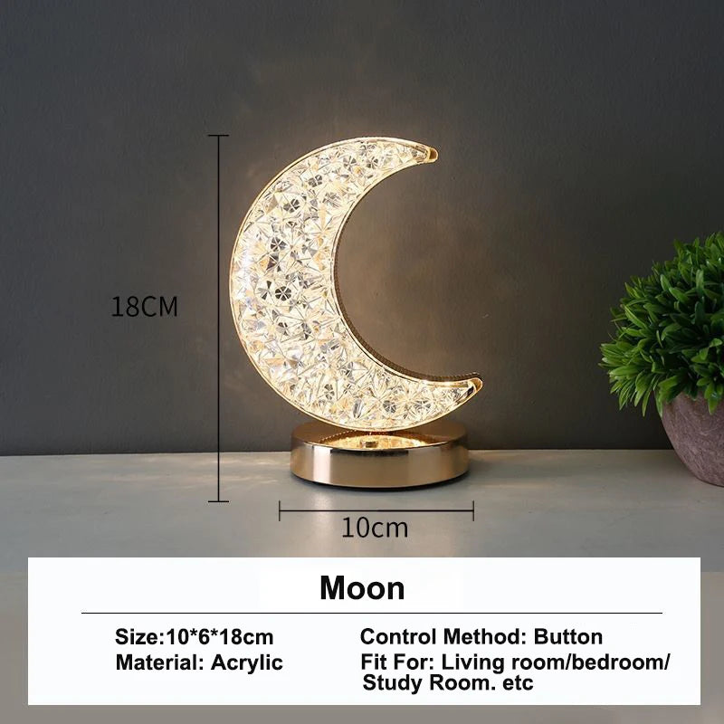 3D Moon LED Touch Night Lamp
