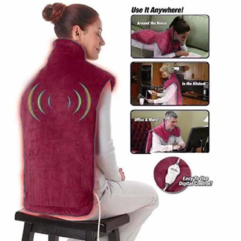 Flannel Heating Wrap for Neck & Back
