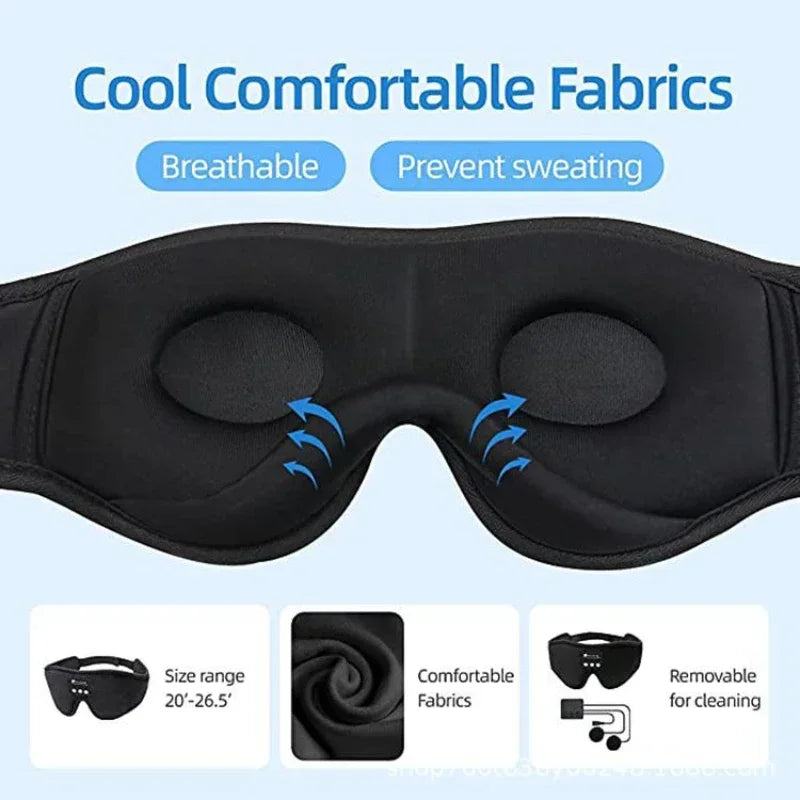 3D Bluetooth Sleep Mask – Headphones Eye Cover