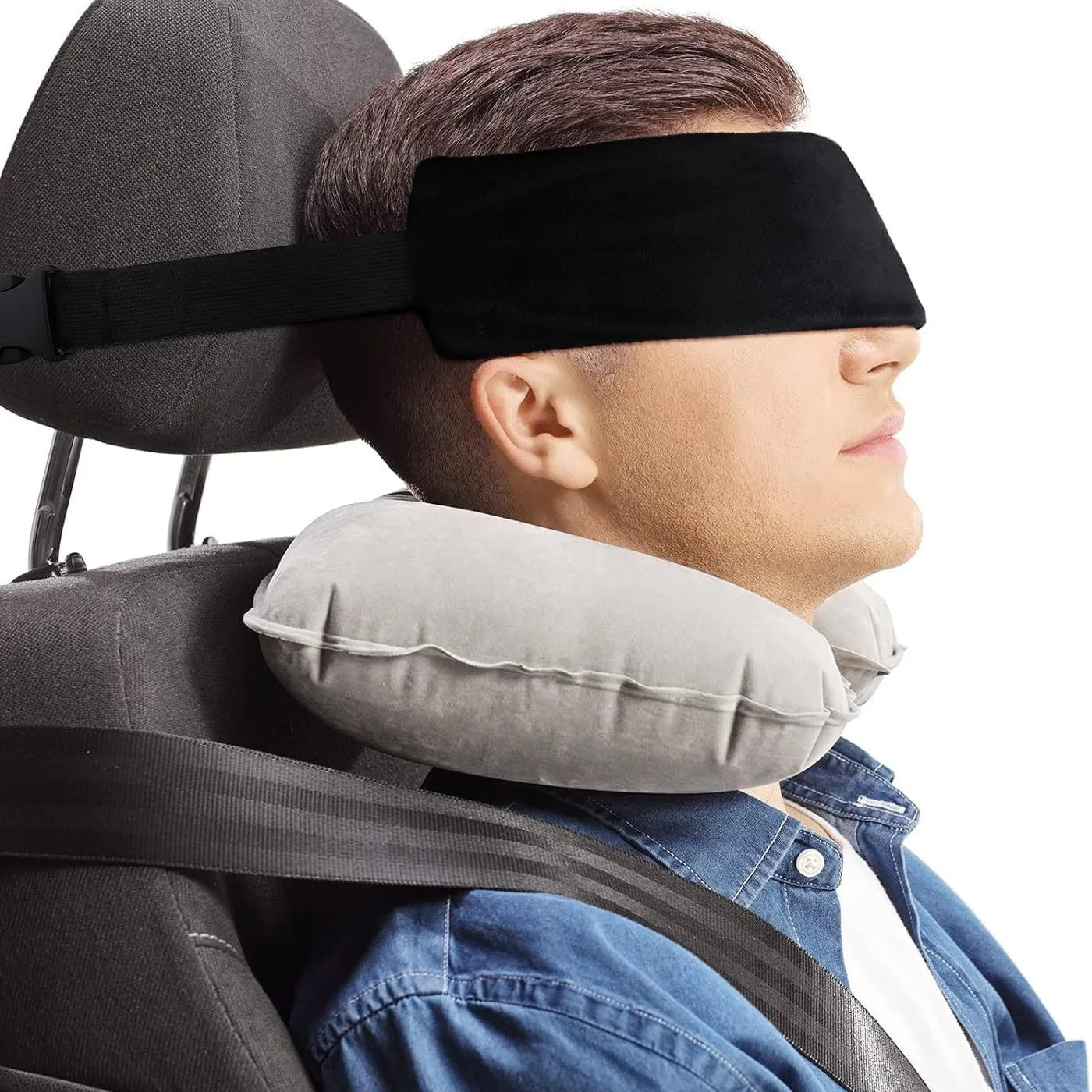 Adjustable Travel Head Support Belt Pillow