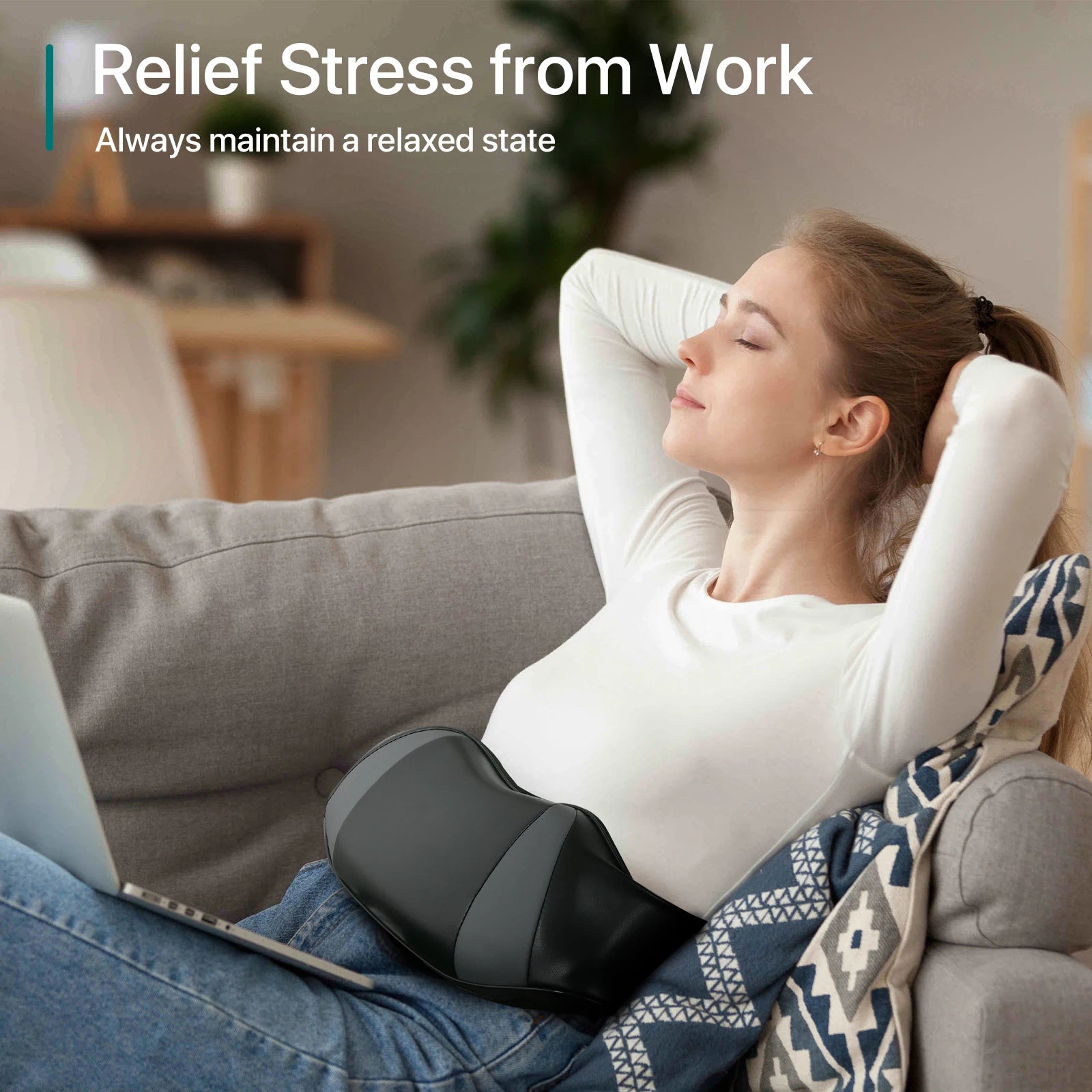 Shiatsu Neck & Back Massager Pillow