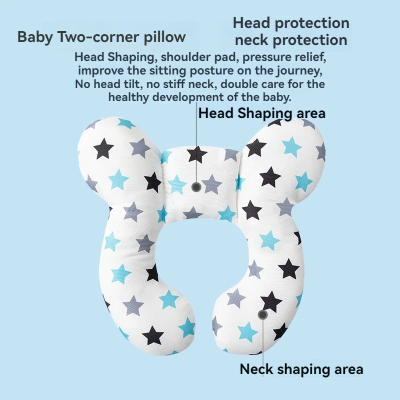 Kids U-Shaped Cotton Stroller Pillow