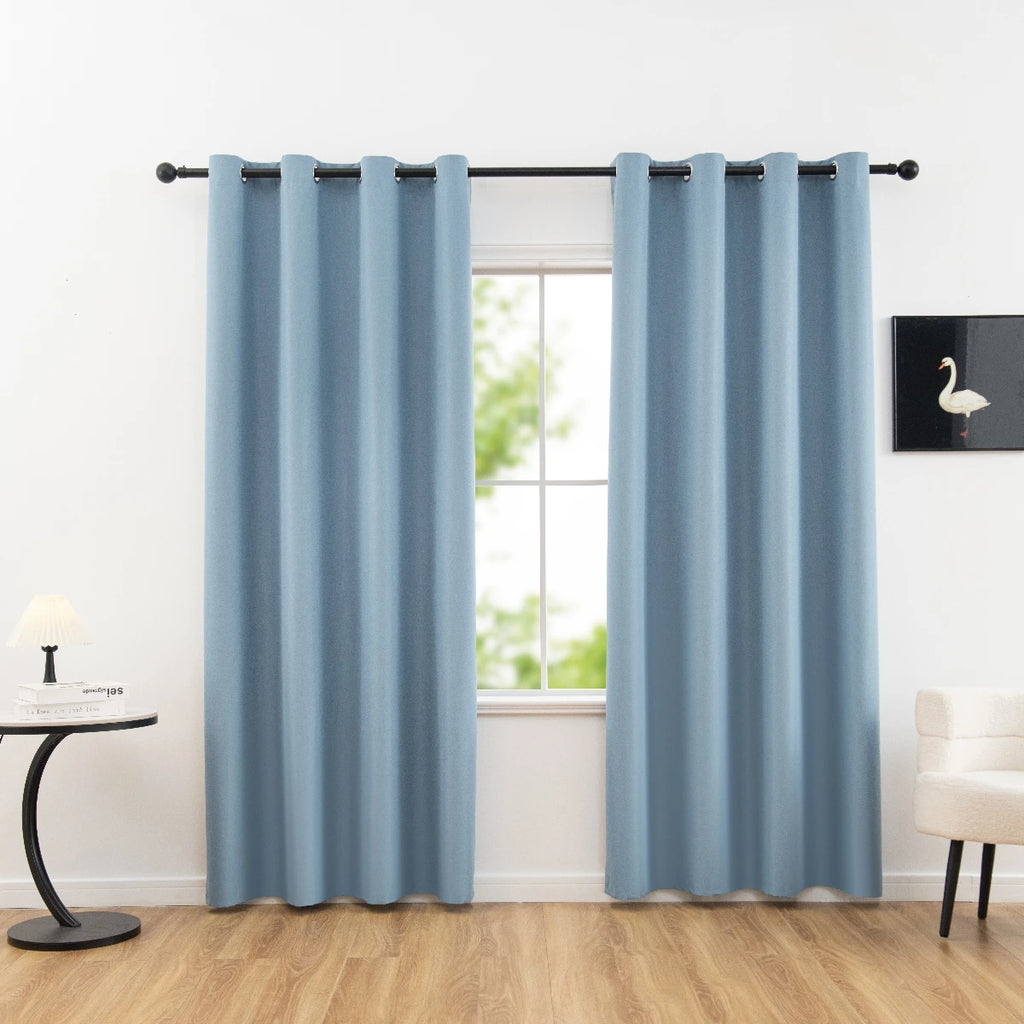 Solid 100% Blackout Curtain with Grommets