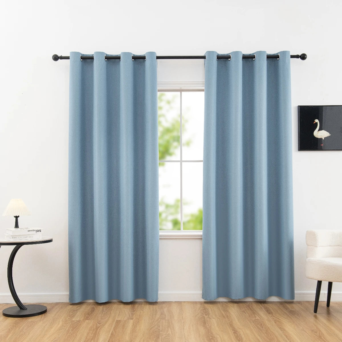 Solid 100% Blackout Curtain with Grommets