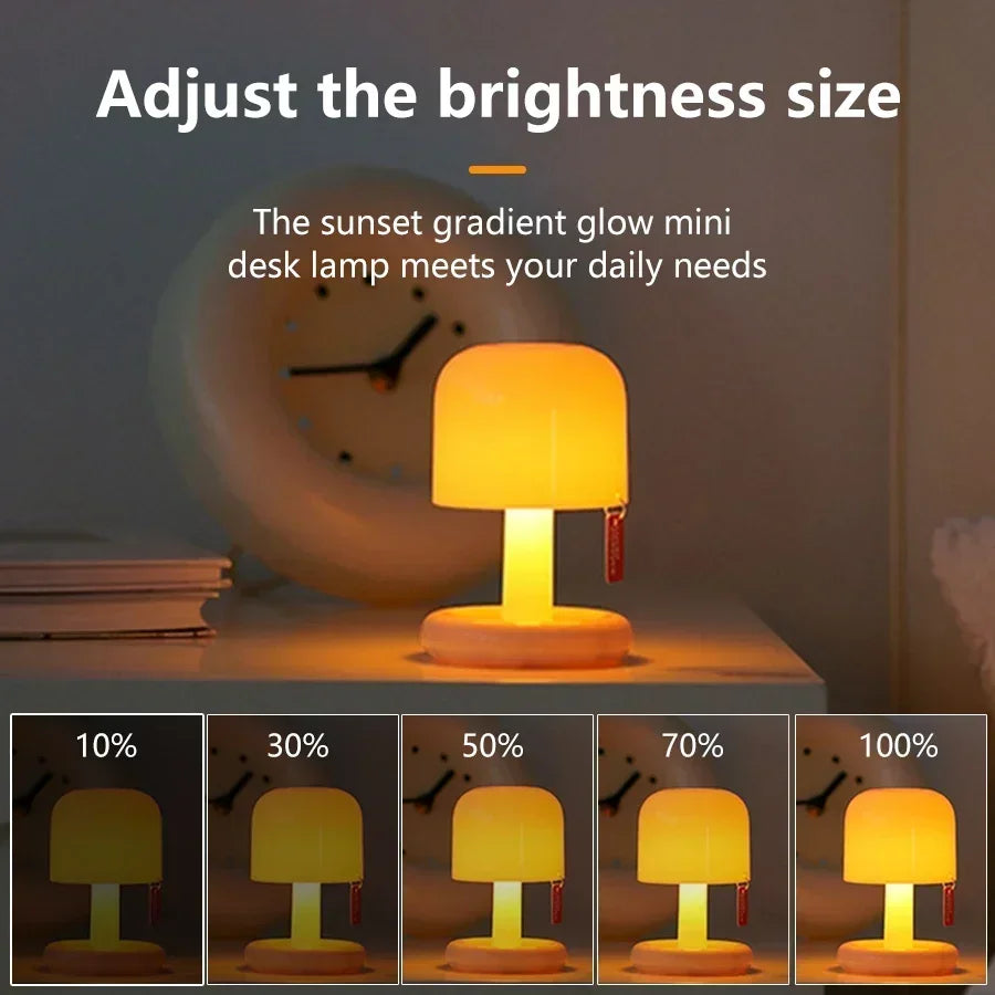 LED Mushroom Touch Table Lamp