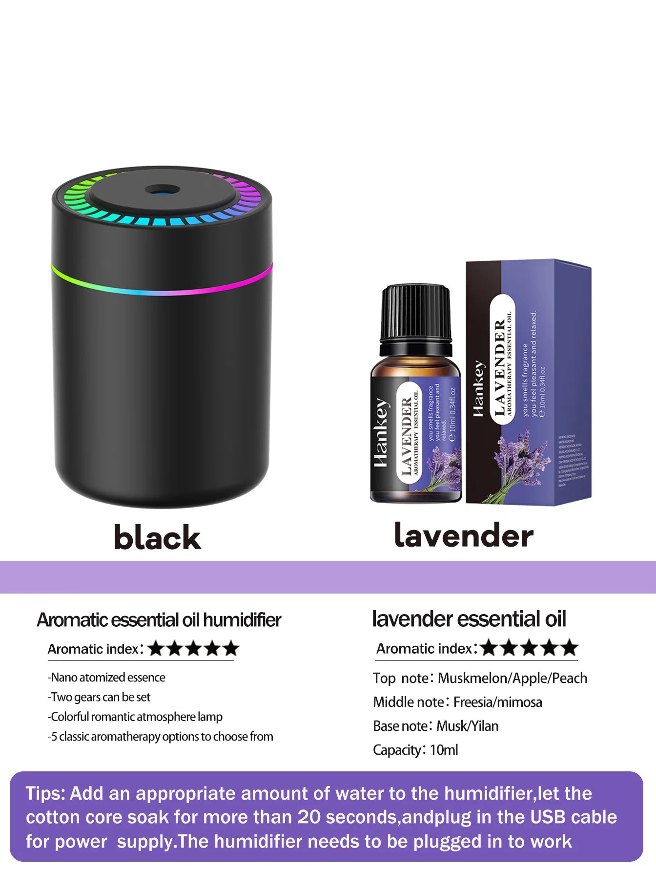180ml Aromatherapy Diffuser with LED