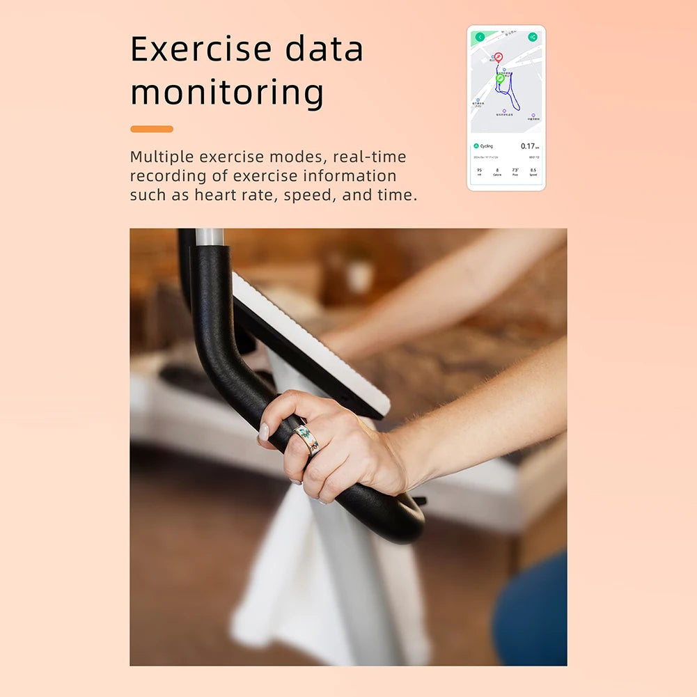 Color Enamel Smart Ring Health Tracker