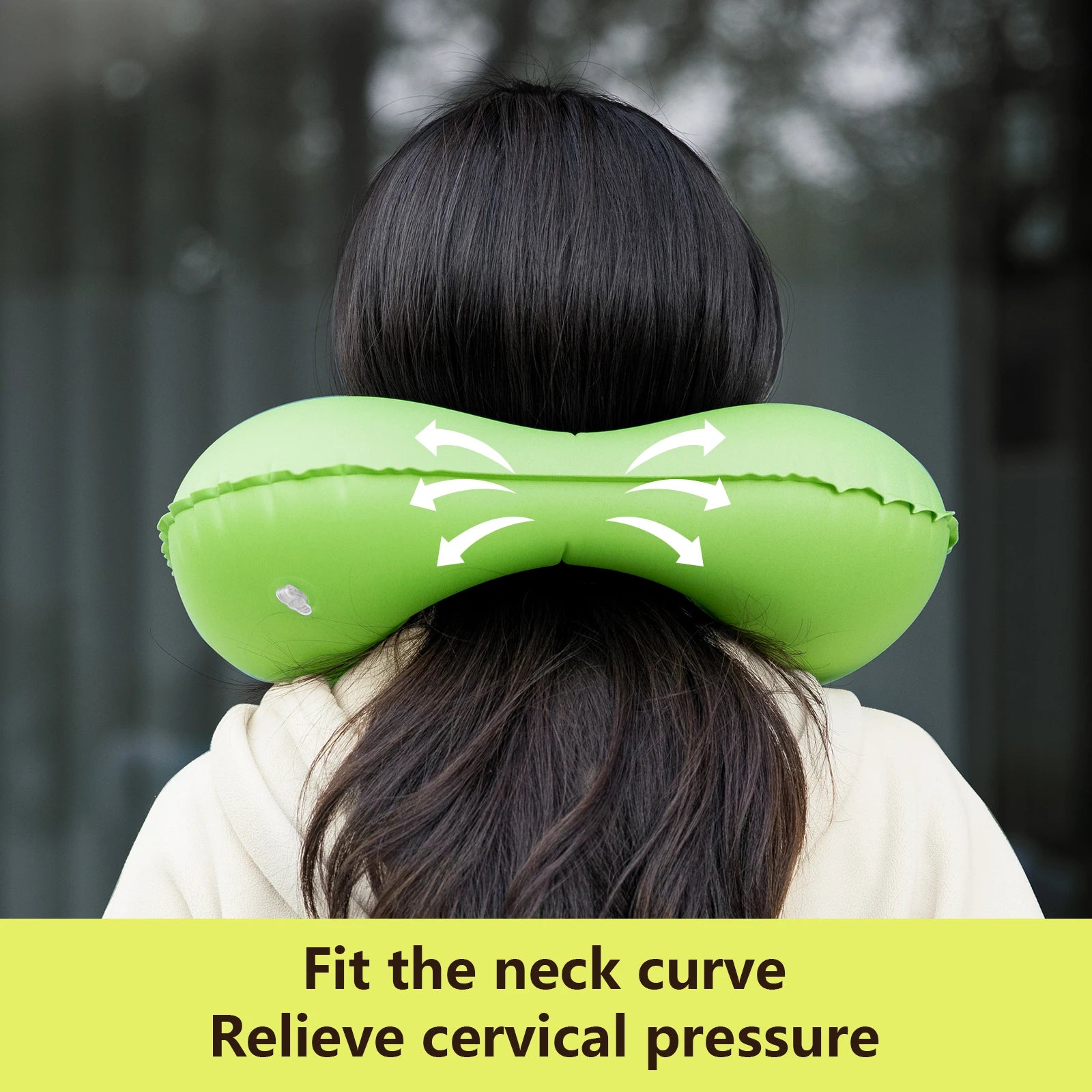 BISINNA Inflatable U-Shaped Travel Pillow