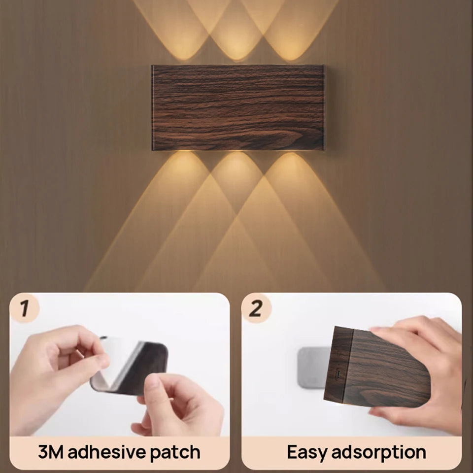 Touch Dimming LED Wall Lamp USB Rechargeable