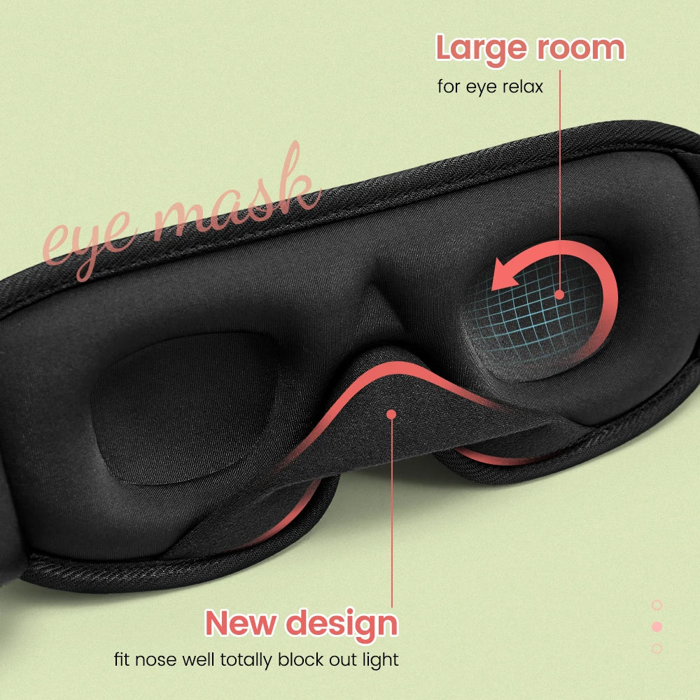 3D Sleep Mask – 100% Blackout Eye Cover