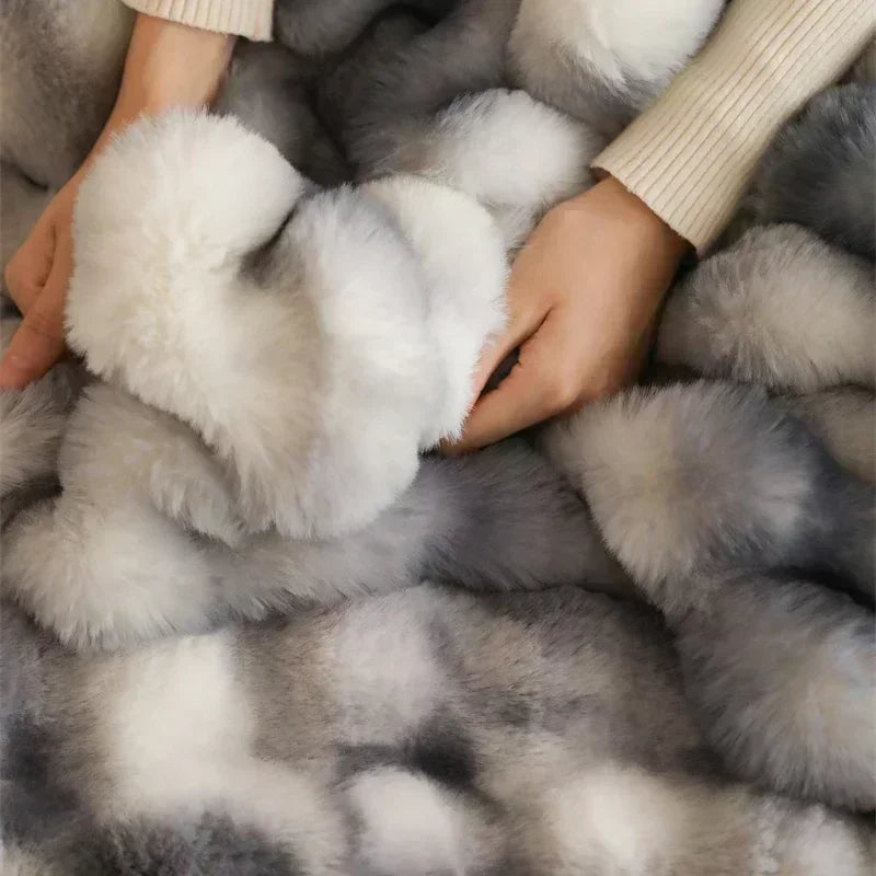 Tie-Dye Faux Fur Weighted Blanket