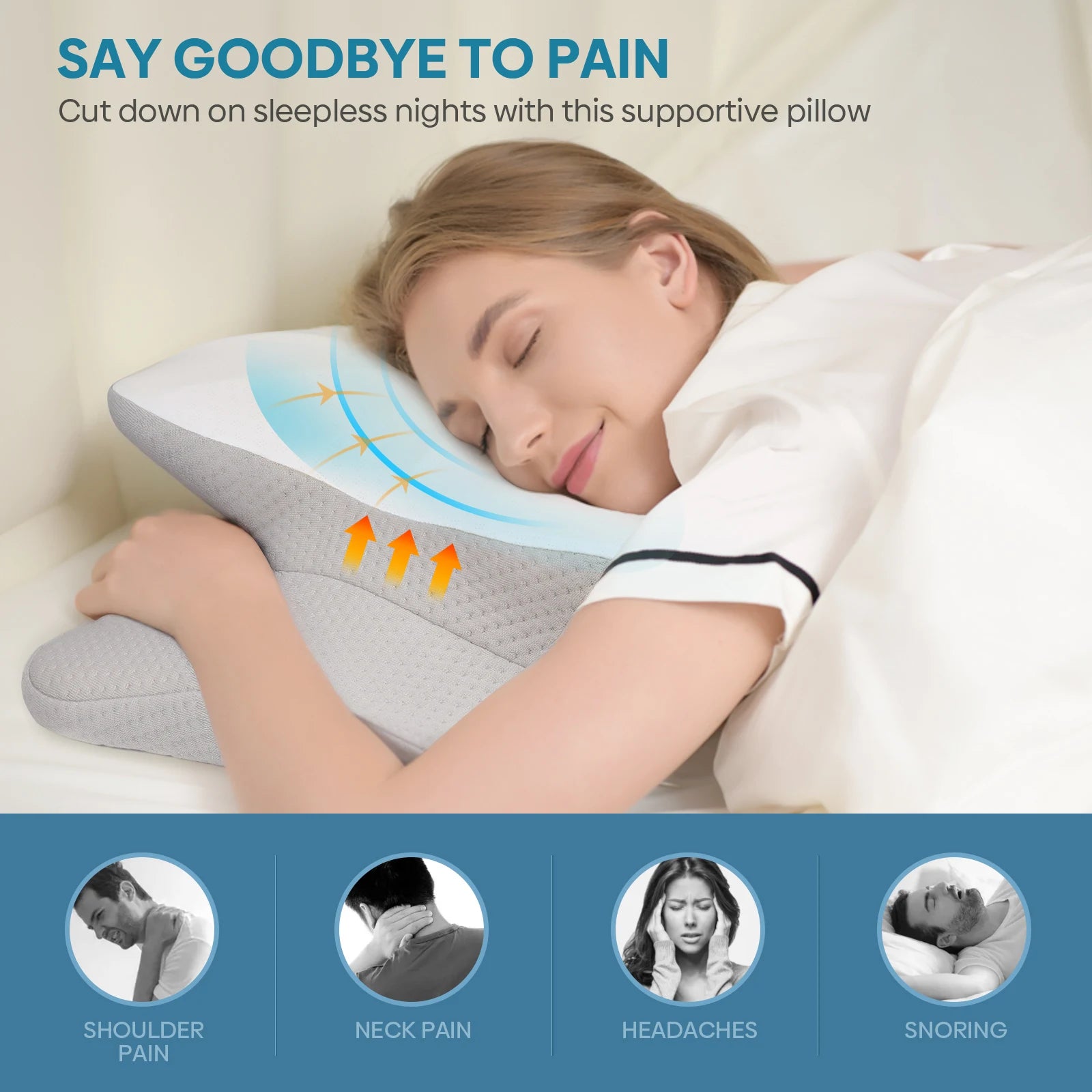 Odorless Memory Foam Cervical Pillow