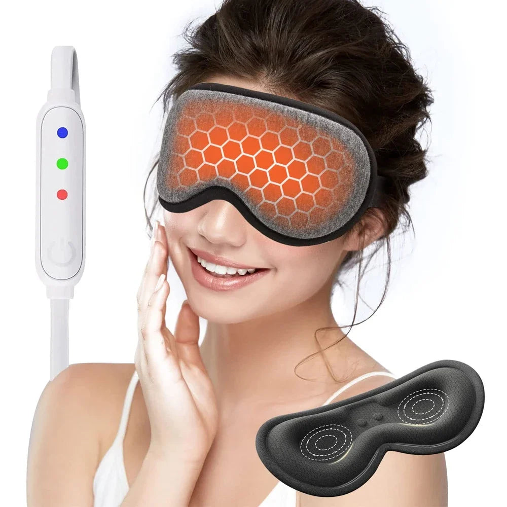 Heated Eye Mask – 3D Warm Therapy Massager