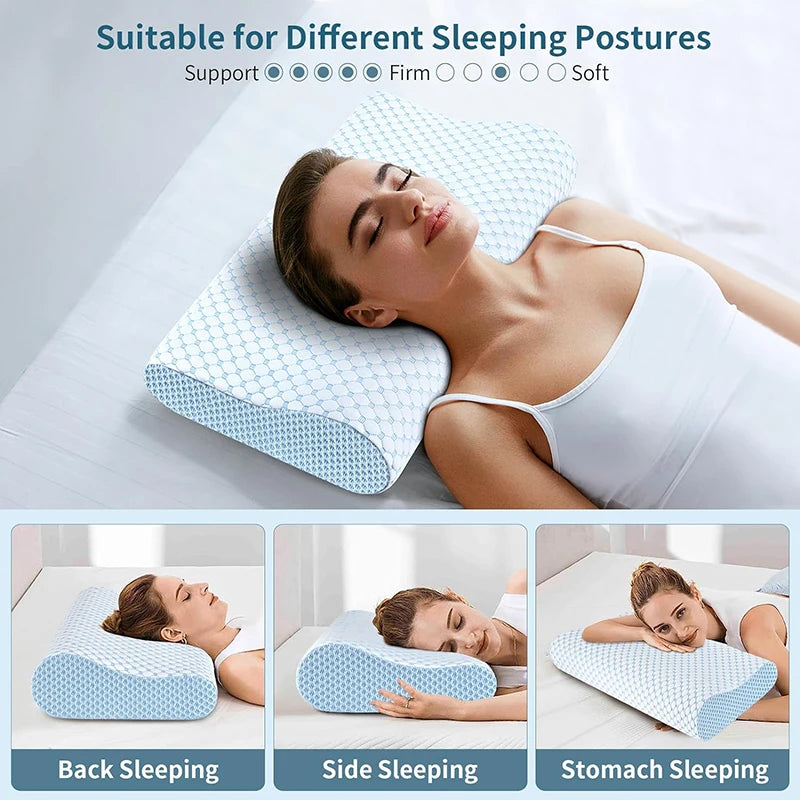 2-in-1 Ergonomic Memory Foam Pillow