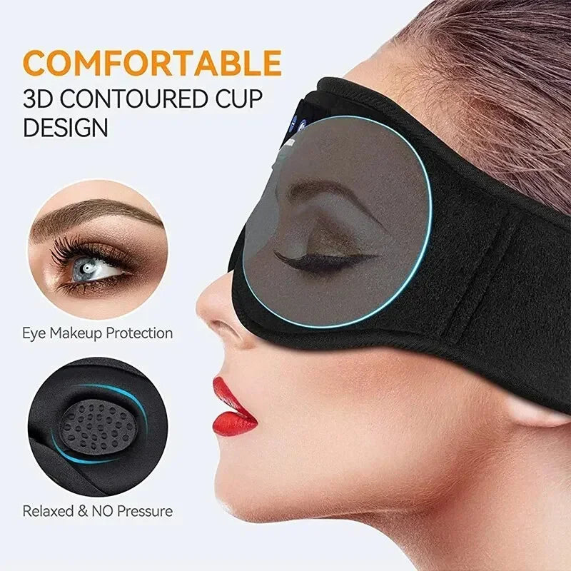 3D Bluetooth Sleep Mask – Headphones Eye Cover
