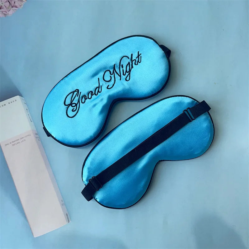 Embroidered Silk Sleep Mask – Blackout Eye Cover