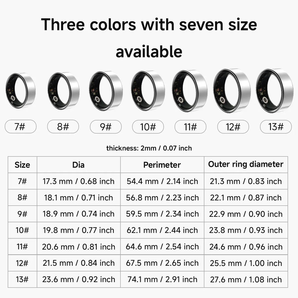 2025 Smart Ring Health & Fitness Tracker