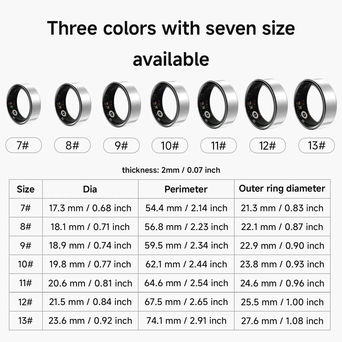 2025 Smart Ring Health & Fitness Tracker