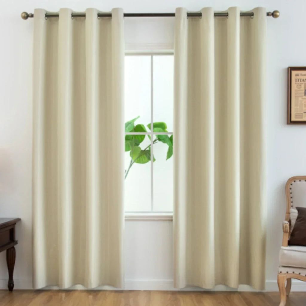 2PCS Modern 100% Blackout Curtains Set