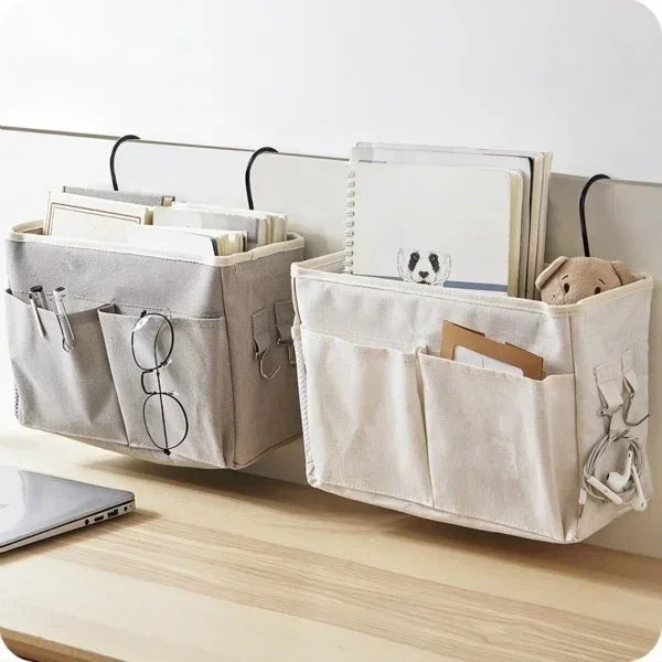 Bedside Hanging Storage Basket with Hooks
