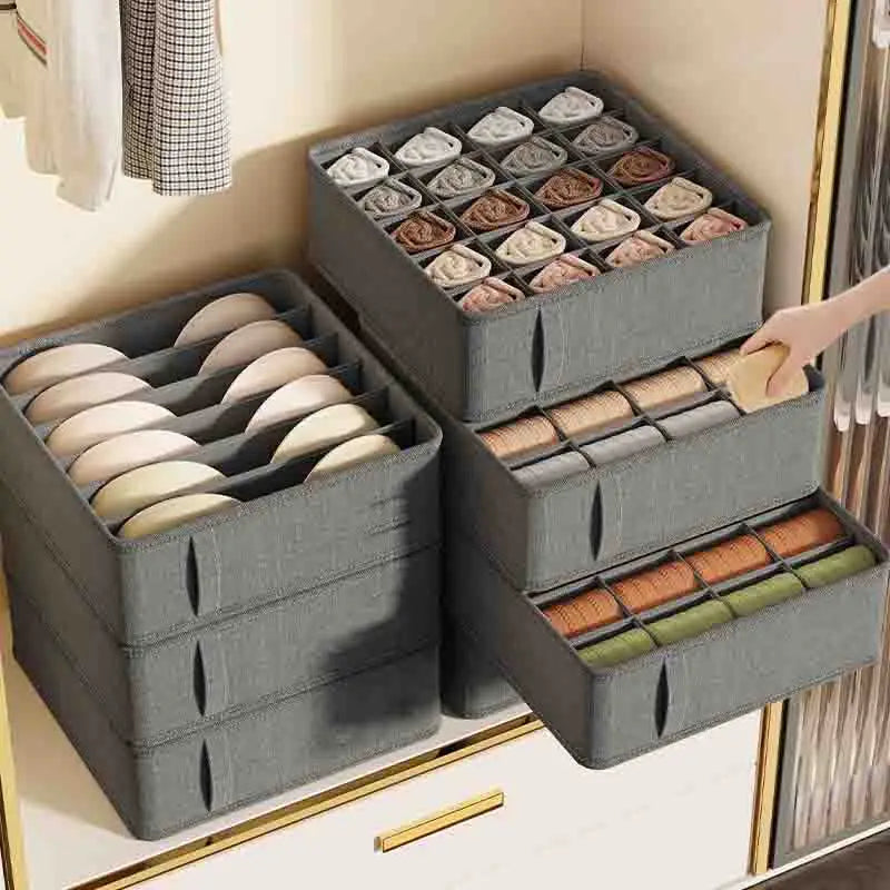 Multi-Compartment Underwear Organizer Box