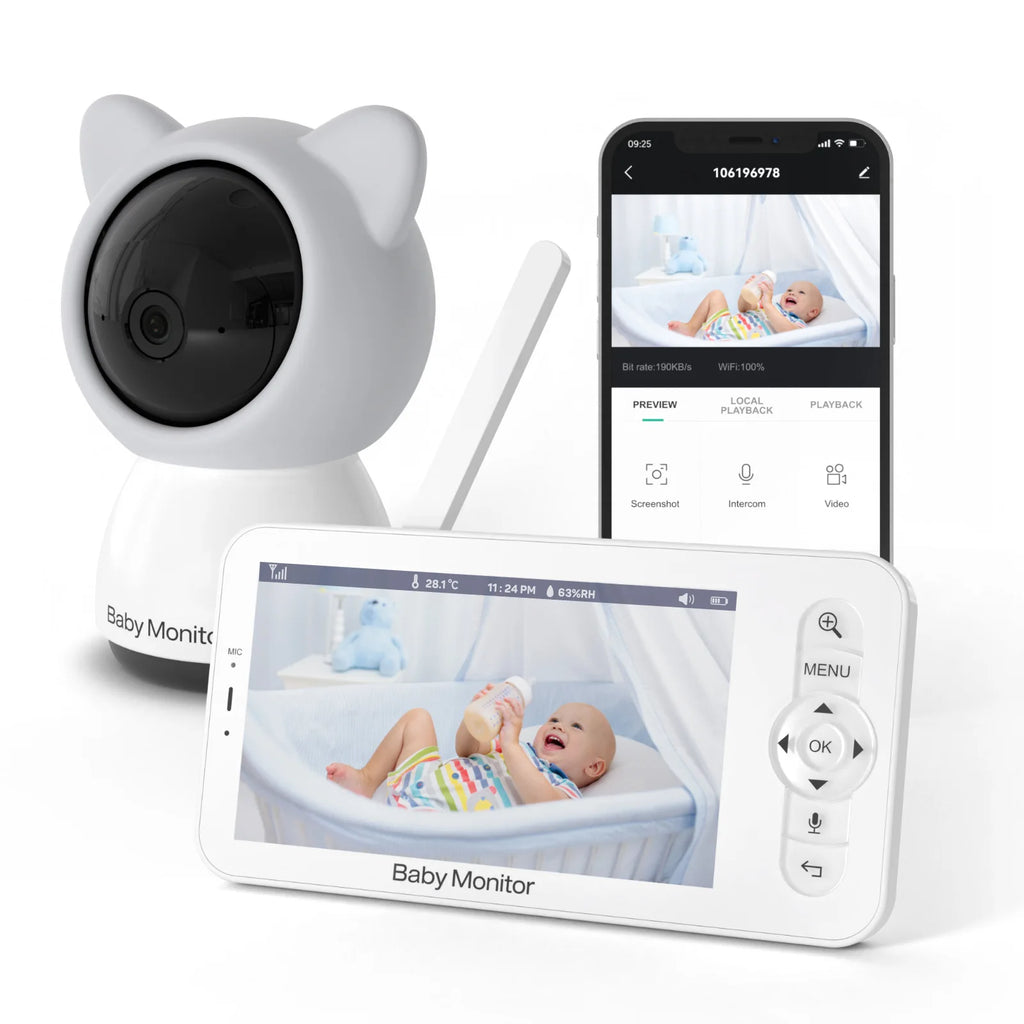 WiFi Baby Monitor 5" HD Video & App Control
