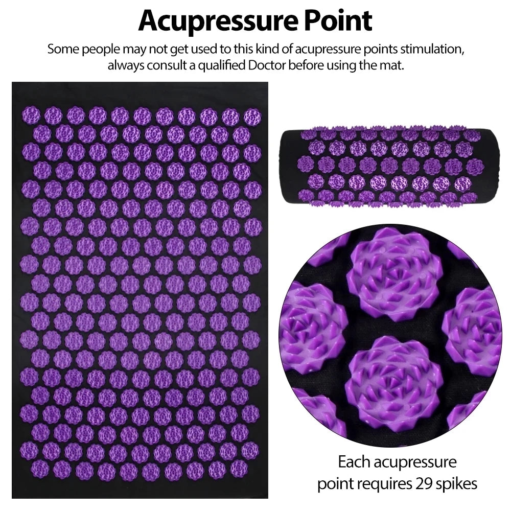 Acupressure Yoga Mat & Foot Massage Pillow