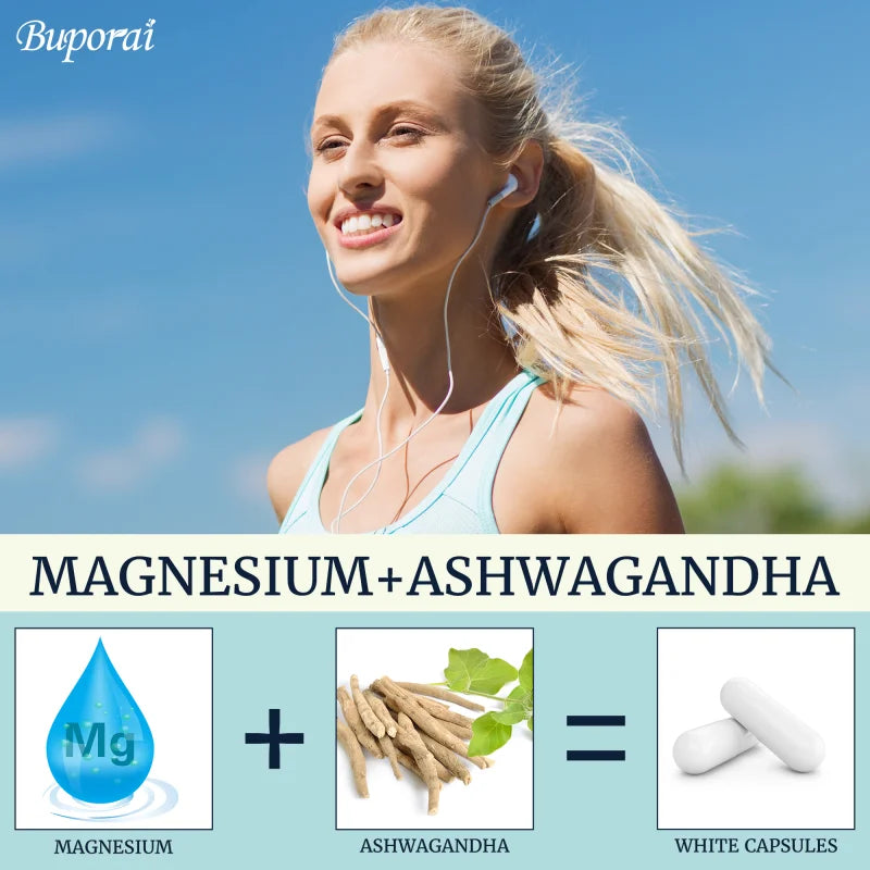 Magnesium + Ashwagandha Capsules 900mg