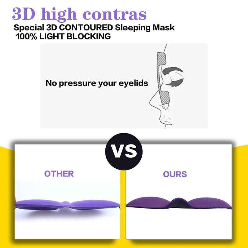 3D Soft Sleep Mask for Travel & Night