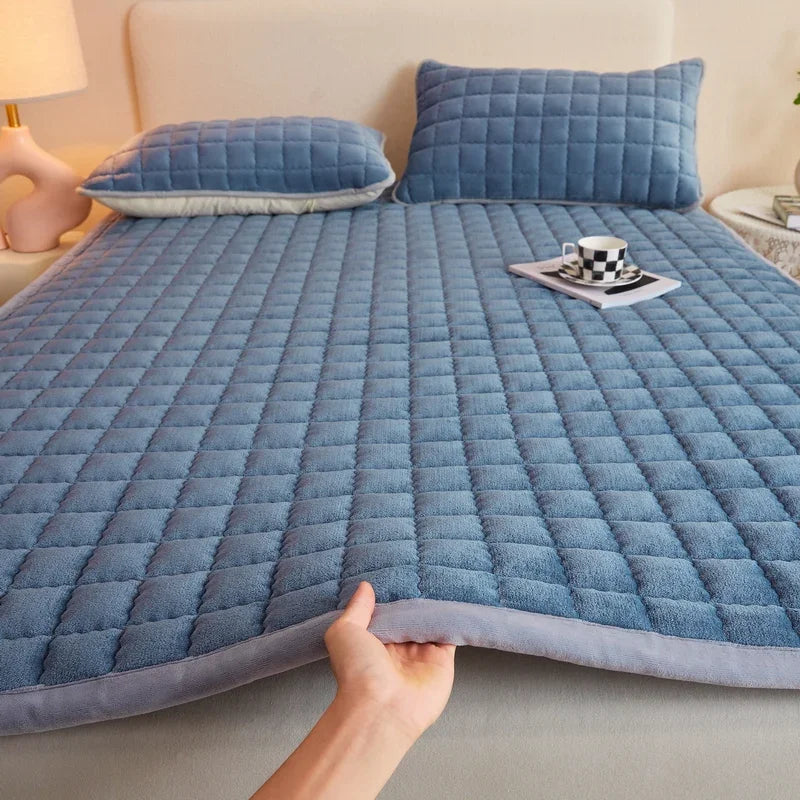 Velvet Quilted Mattress Topper