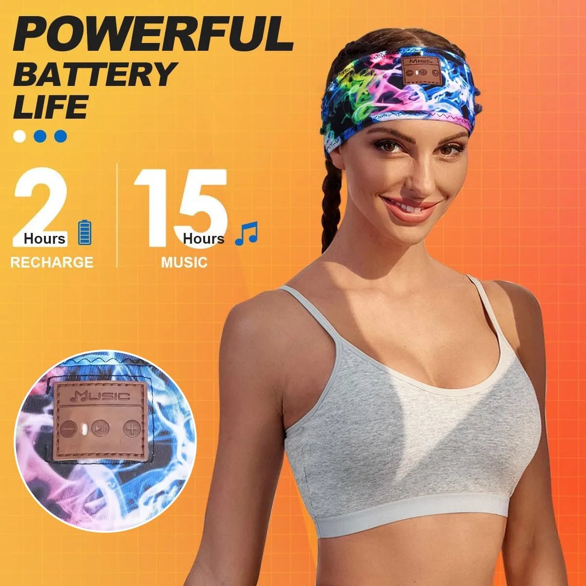 Dazzling Colors Bluetooth Headband