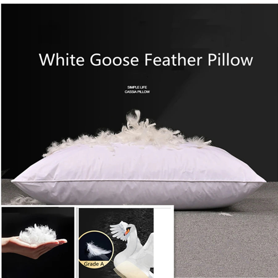 White Goose Feather Orthopedic Pillow