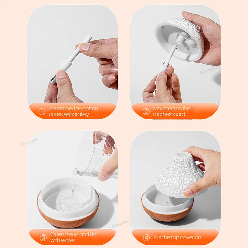 300ml Volcano Air Humidifier with Lights