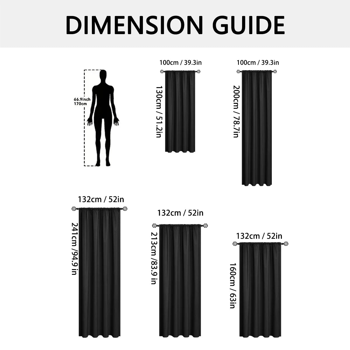 100% Blackout Rod Pocket Curtain Panel