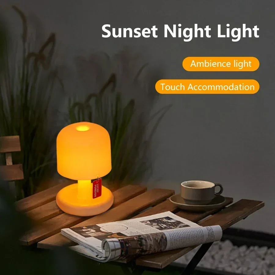 LED Mushroom Touch Table Lamp