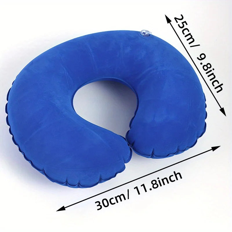 Inflatable C-Shaped Travel Neck Pillow