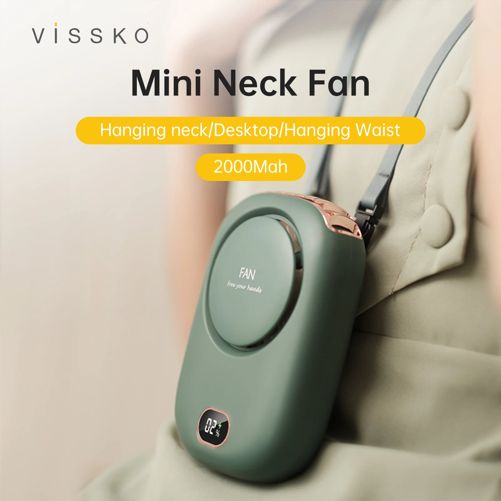 Vissko Portable Bladeless Neck Fan USB