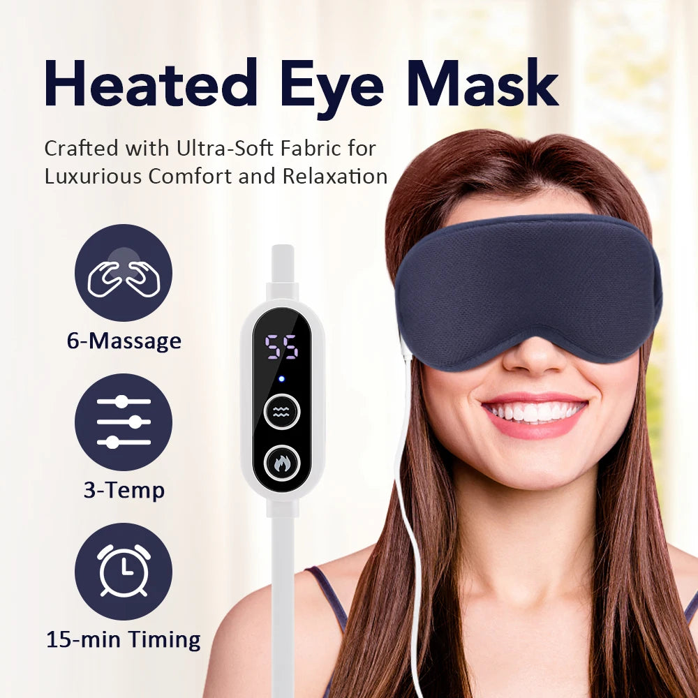 3-Level Heated Steam Eye Massage Mask
