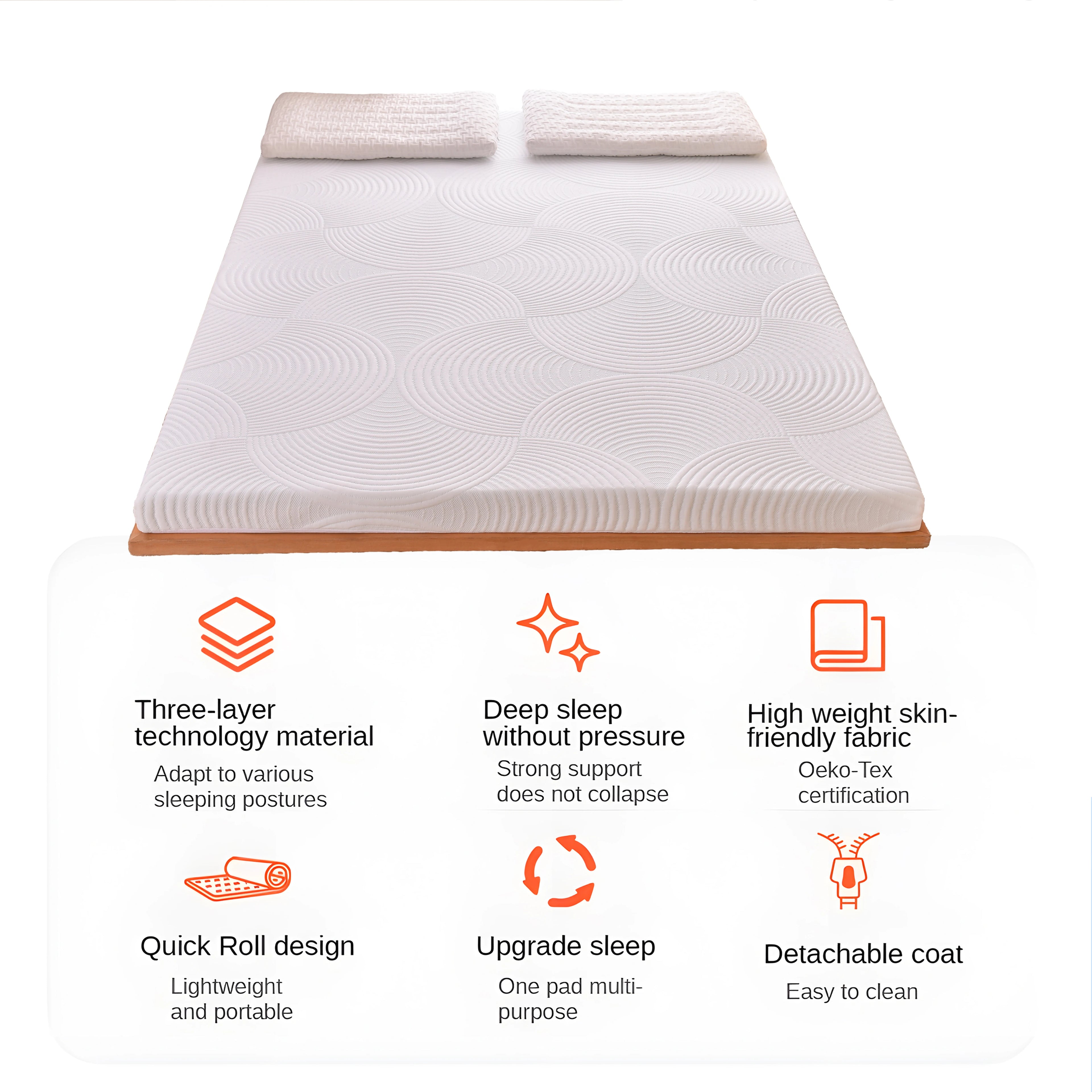 3.1" Queen Cooling Memory Foam Topper