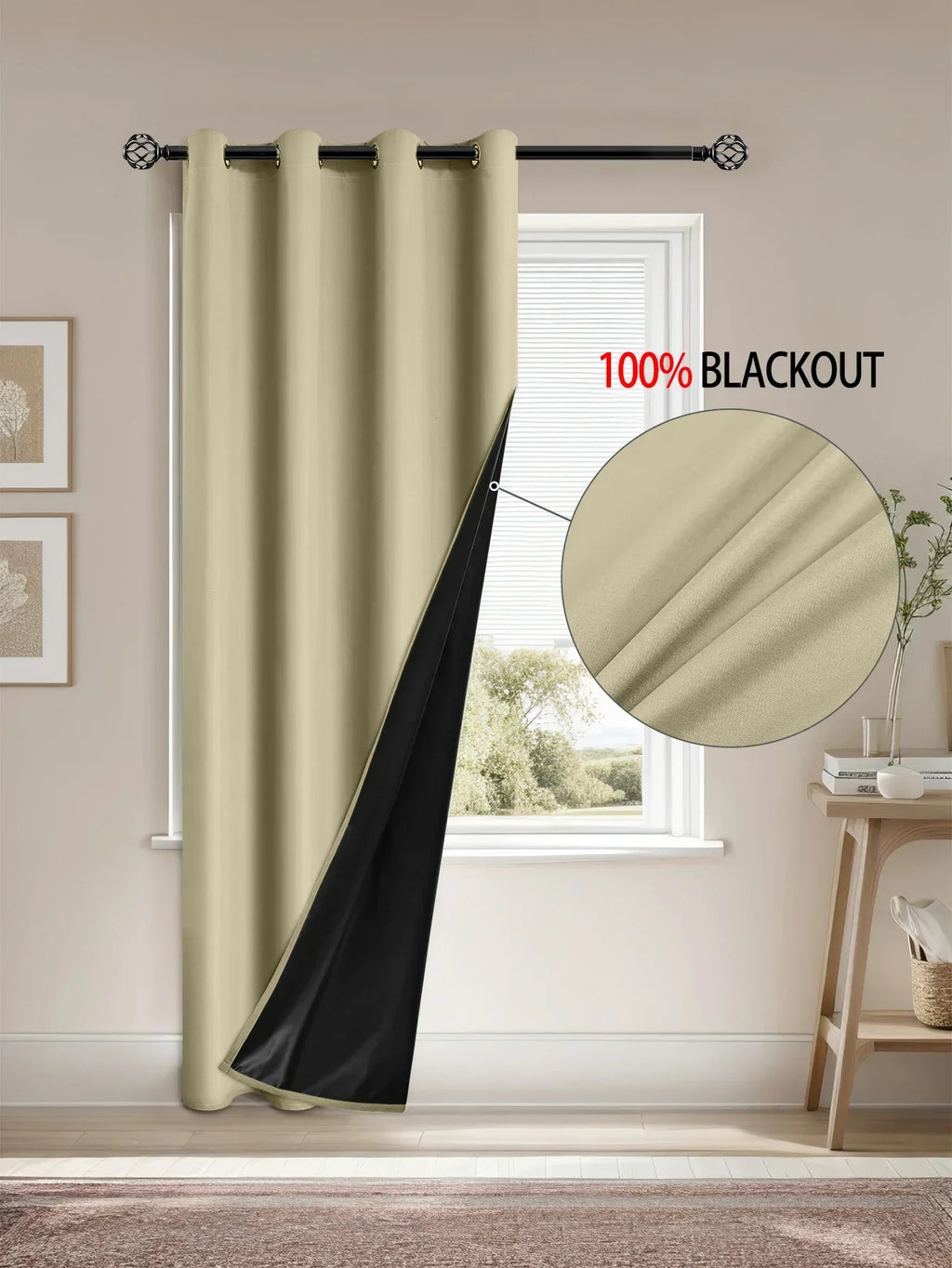 1PC/2PCS 100% Blackout Curtains – Thermal