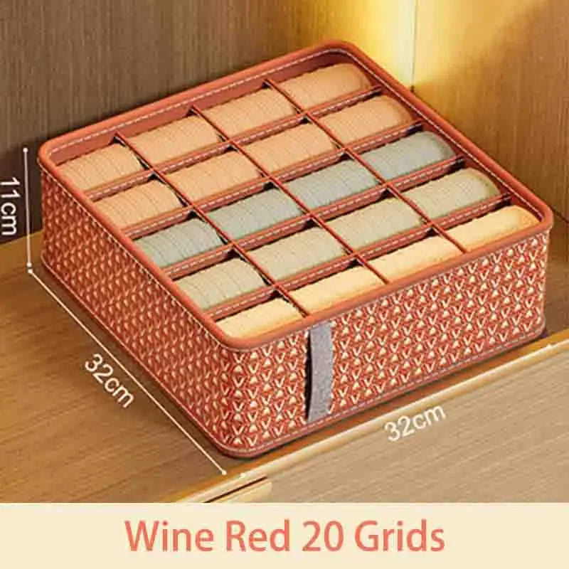 Multi-Compartment Underwear Organizer Box